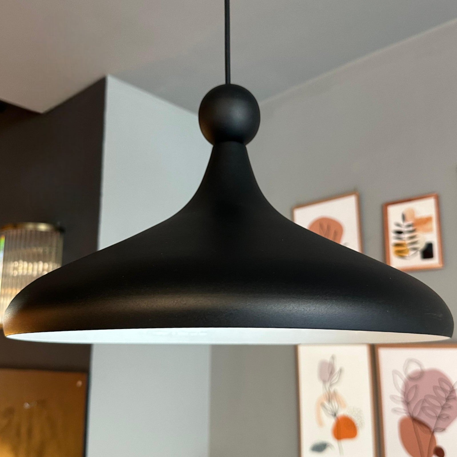 Pendelleuchte Wulst Metall Ø35cm, Modern Hängelampe